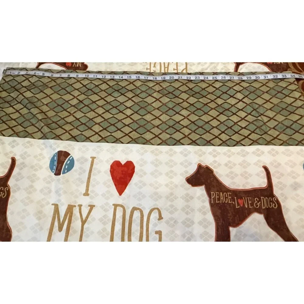 Saturday Knight Ltd Dogs Multicolored Shower Curtain 100% Polyester 70X72